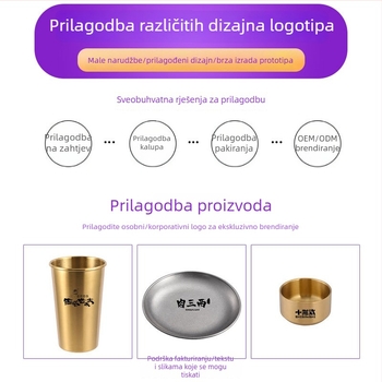 Retro posuda od 304 nerđajućeg čelika s podjelom za umake i začine za roštilj
