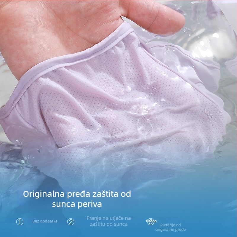 Ljetna maska za lice s UV zaštitom i zaštitom vrata, kapuljača od Ice Silk, za žene, za vožnju na otvorenom i vožnju biciklom