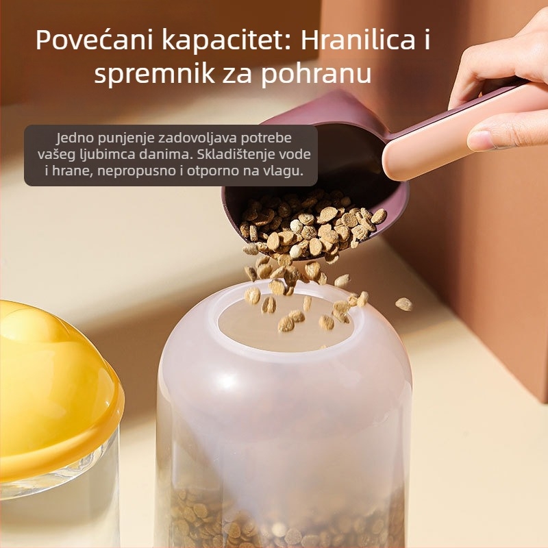 Automatska hranilica u oblaku za mačke i pse, s dispenserom vode