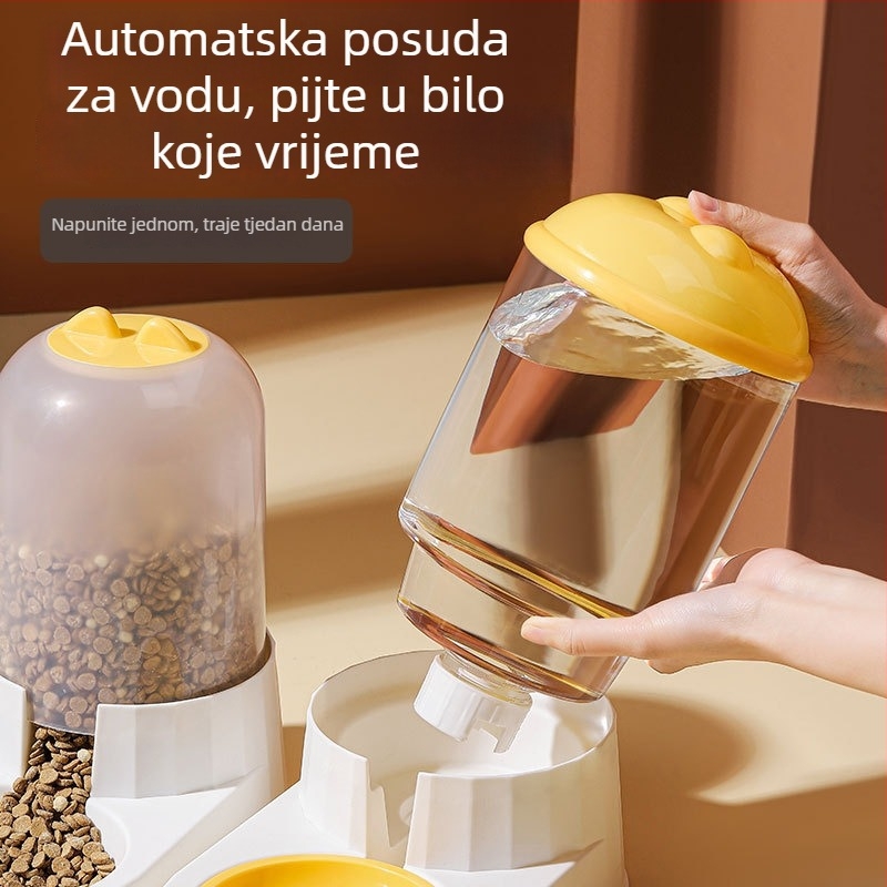 Automatska hranilica u oblaku za mačke i pse, s dispenserom vode