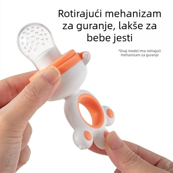 Djetetova žvačaljka za voće i povrće, vrećica za žvakanje i hranilica u obliku cuclika