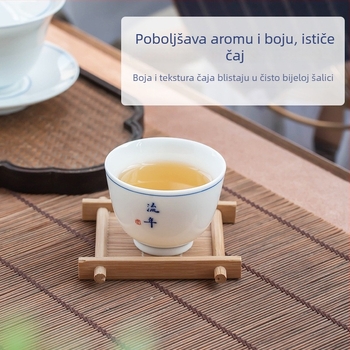 Kung Fu šalica za čaj od plave i bijele keramike, mala kućna šalica za čaj, dio čajnog seta