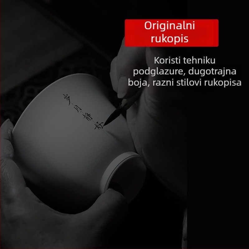 Kung Fu šalica za čaj od plave i bijele keramike, mala kućna šalica za čaj, dio čajnog seta
