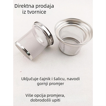 Filter za čajnik od nehrđajućeg čelika, fina mrežica za stakleni čajnik, dodatak za čajni set