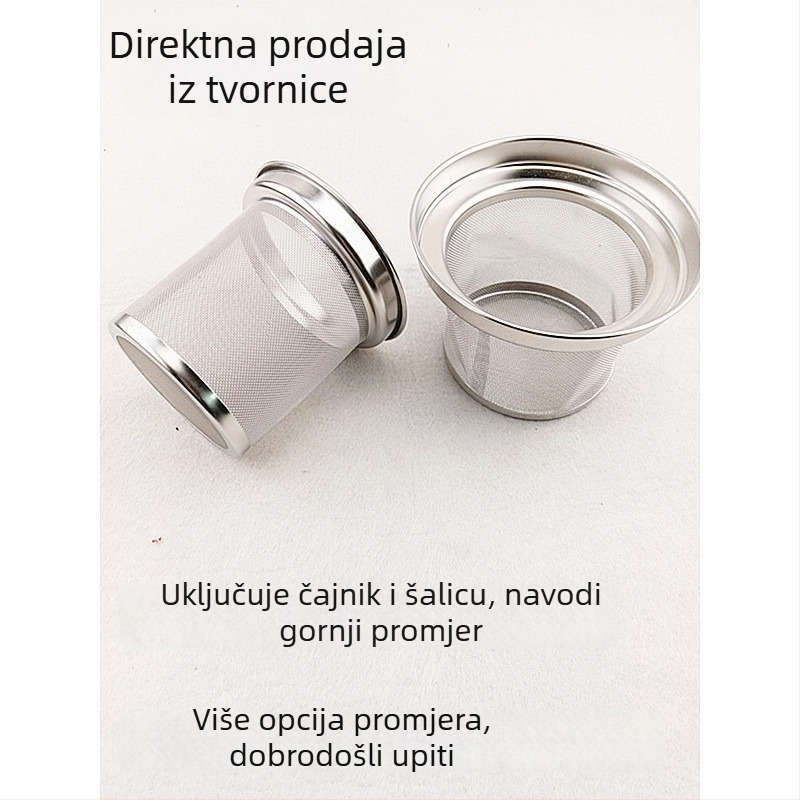 Filter za čajnik od nehrđajućeg čelika, fina mrežica za stakleni čajnik, dodatak za čajni set