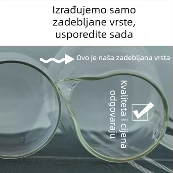 Stakleni razdjelnik čaja za ured, otporan na visoke temperature, velik kapacitet Gongfu čaj seta, debeli dizajn