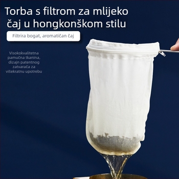 Vrećica za filtriranje čaja i kave s mrežicom, vrećica latte čaja u hongkonškom stilu, čajna cjediljka