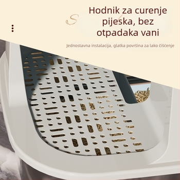 Velika kutija za mačji pijesak u hodniku sa UV dezinfekcijom i sterilizacijom, potpuno zatvorena, dno s anti-prianjem, izolacija mirisa, veleprodajni model