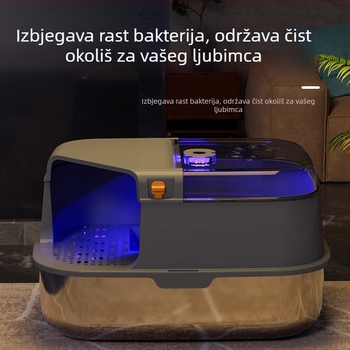 Velika kutija za mačji pijesak u hodniku sa UV dezinfekcijom i sterilizacijom, potpuno zatvorena, dno s anti-prianjem, izolacija mirisa, veleprodajni model