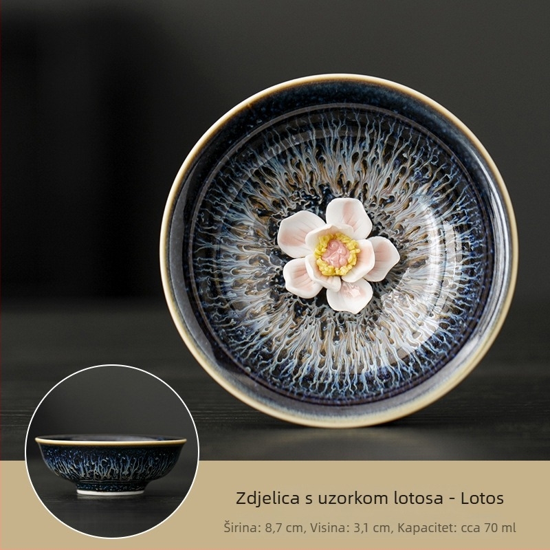 Porcelanska Kung Fu šalica za čaj, jedan komad, vintage elegantan dizajn kineskog stila