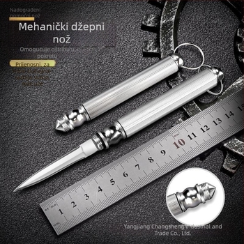 Višenamjenski nož za čaj i razbijač prozora automobila, alat za graviranje, privjesak za samoodbranu, otvarač paketa, duljina 17 cm, aluminijska legura