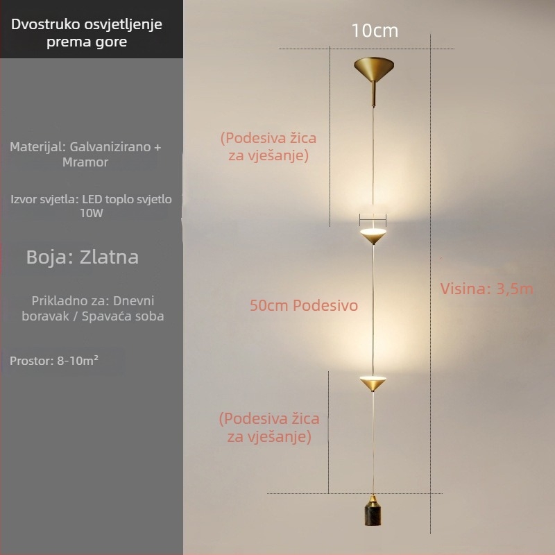 Podni luster s oblikom pješčanog sata, ambijentalno LED osvjetljenje za dnevni boravak i spavaću sobu