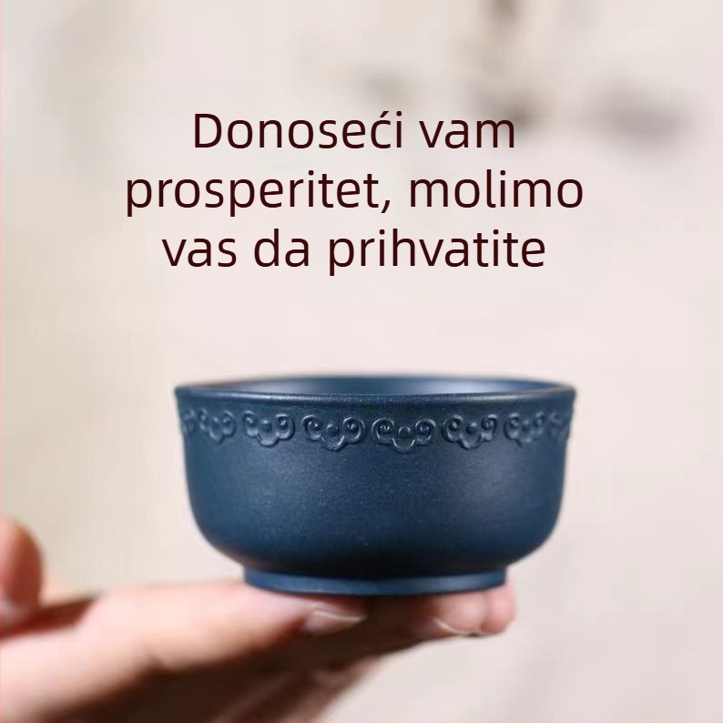 Set čajnih šalica od ljubičaste gline – pet boja
