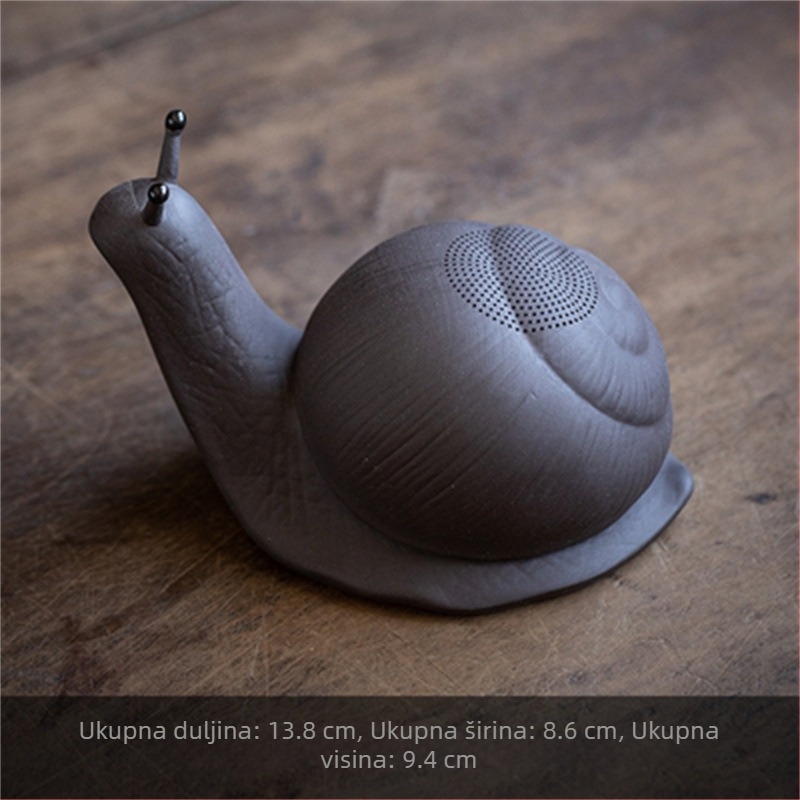 Kreativni filter za čaj od ljubičaste gline, keramički mali puž-ukras za čaj, filtr za čajne listove, dodaci za Kung Fu set čaja.