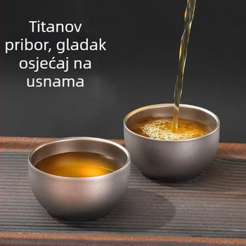 Titanijski čajni set – čajna posuda od čistog titana, čaša za vodu, majstorska čaša za Kung Fu čaj, kućni čajni pribor
