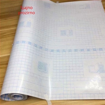 45 cm široka velika rola samoljepljivog prozirnog filma za omote knjiga, zaštita udžbenika, duljina 5,102 m
