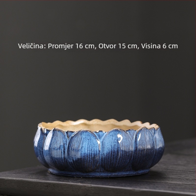 Keramička velika čajna zdjela za Gongfu ceremoniju, set čaja, čistač čajnih šalice, vintage vodena posuda, Zen dodaci za čajnu ceremoniju