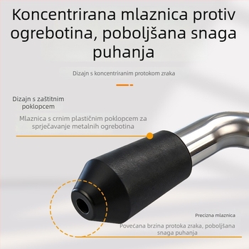 Pneumatski puhač prašine s produljenim zračnim crijevom, visokotlačna industrijska verzija