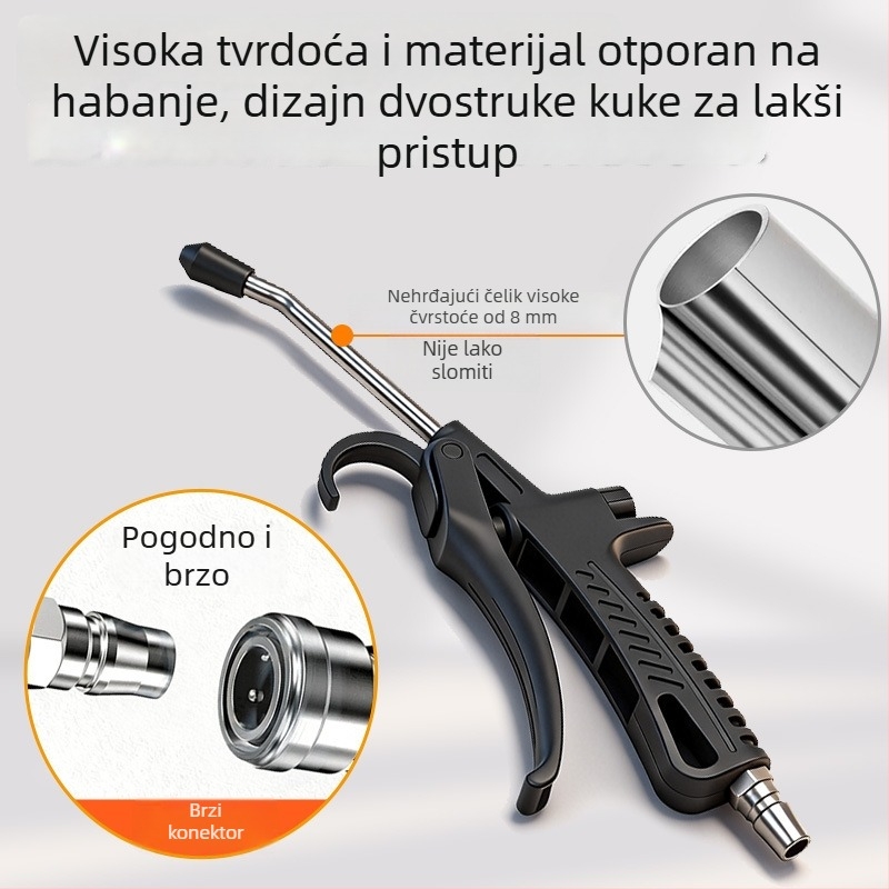 Pneumatski puhač prašine s produljenim zračnim crijevom, visokotlačna industrijska verzija