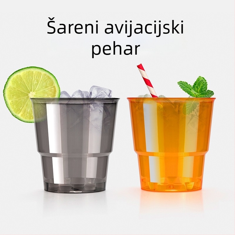 Petunija šareni avionski stil šalice, Instagram stil, jednokratna PS plastična čaša, zapremina 30–135 ml