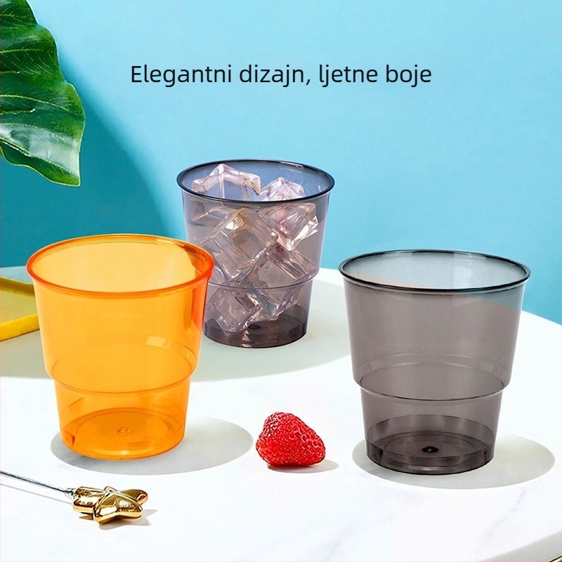 Petunija šareni avionski stil šalice, Instagram stil, jednokratna PS plastična čaša, zapremina 30–135 ml