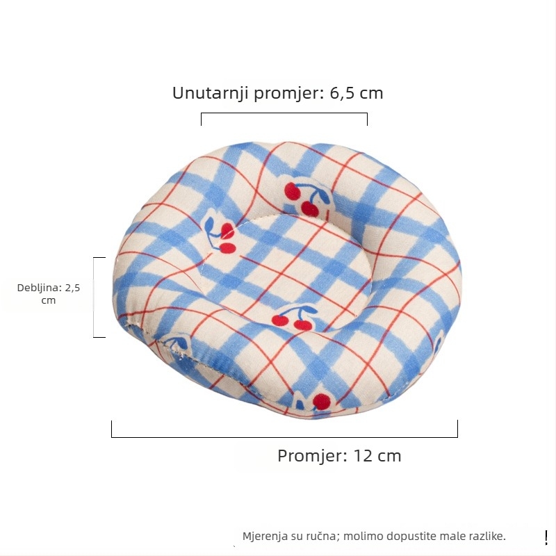 Tekstilni podmetač za čajnik u obliku krofne, pribor za ceremoniju čaja, ručno izrađen, sladak izolacijski podmetač.