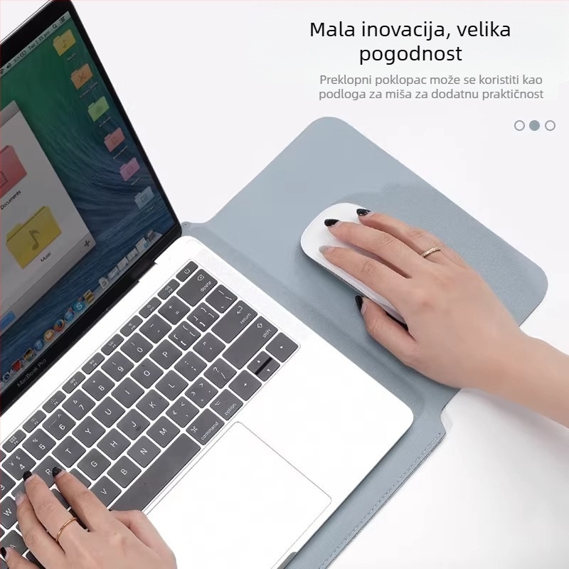 PU kožna unutarnja torba za tablet i laptop, vodootporna zaštitna navlaka, prijenosna podloga za miš, dvostruka unutarnja torba