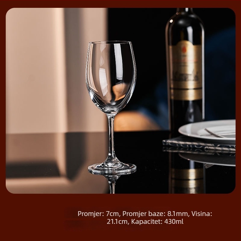Set kristalnih čaša za Bordeaux crveno vino, europskog stila