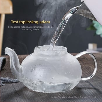 Borosilikatno staklo čajnik s filtrom za čaje od voća i biljaka, otporn na visoke temperature, Gongfu čajni set za kućnu upotrebu