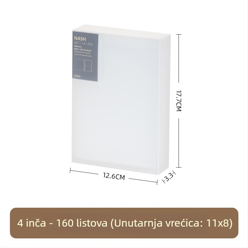 Polaroid fotoalbum velike kapacitete, plastični spremnik za fotografije i kartice, stranice s četverostrukim rasporedom