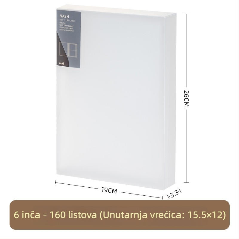 Polaroid fotoalbum velike kapacitete, plastični spremnik za fotografije i kartice, stranice s četverostrukim rasporedom