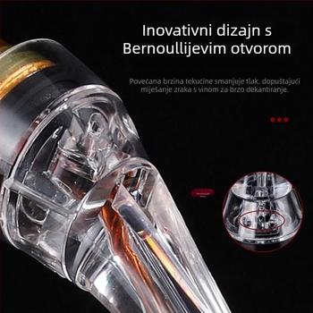 Dekanter s kljunom orla za brzo aeriranje vina – akrilni izljev s dugim otvorom za crveno vino