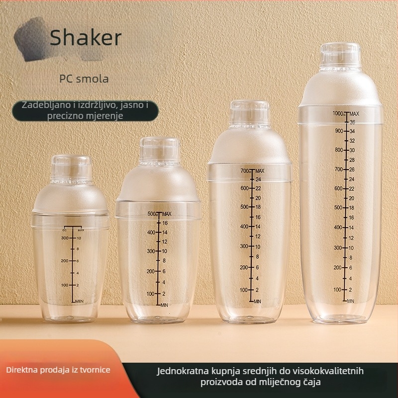 Shaker za čaj s mlijekom, s mjernom skalom, debeli spremnik