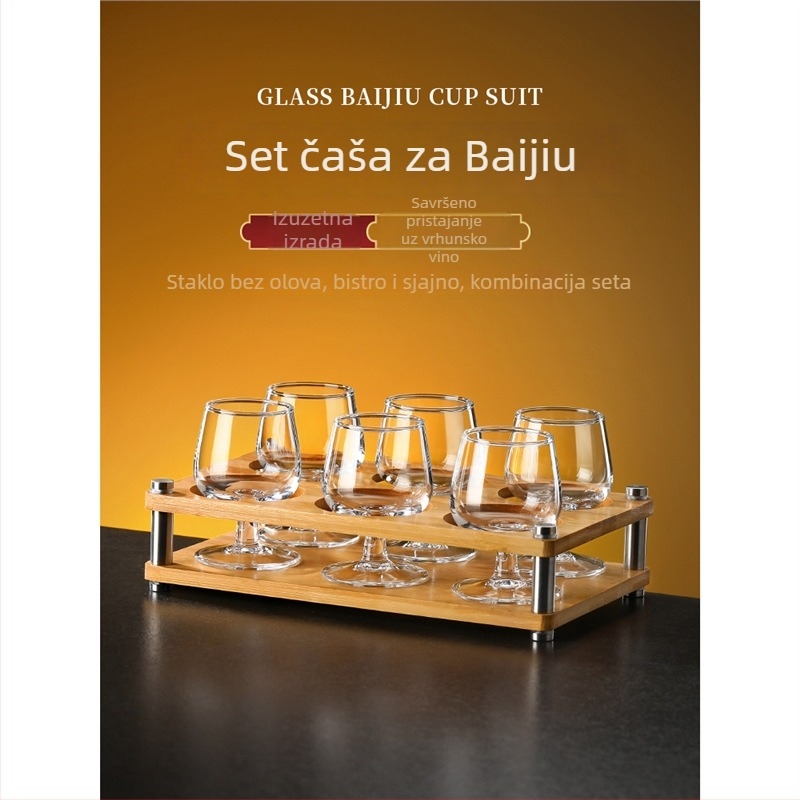 Set čaša Xiantao za Baijiu i vino, kućna upotreba, lagani luksuz, visoke čaše za vino i odjeljivač pića