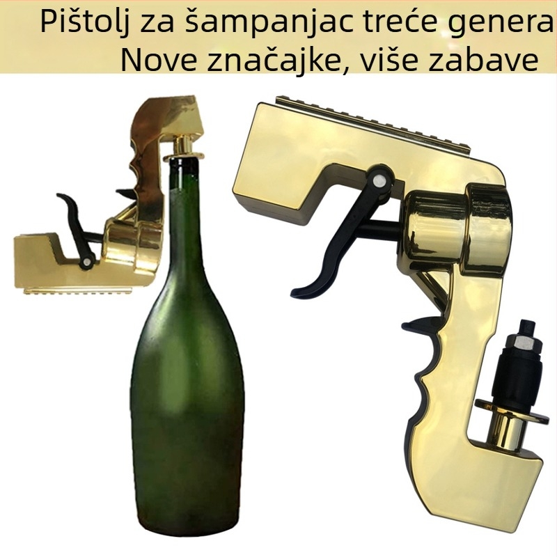 Treća generacija pištolju za šampanjac – za šampanjac i pivo, vinska zatvarač za bar