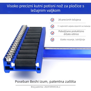 Alat tipa T za pločice s ležajnim valjkom i scripom za keramicke pločice, podne pločice i kamene ploče