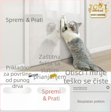 Prozirna zaštitna traka za rub kauča protiv ogrebotina od mačaka, PVC materijal