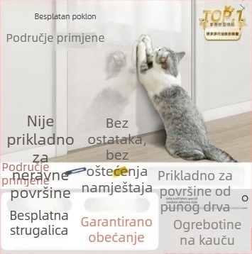 Prozirna zaštitna traka za rub kauča protiv ogrebotina od mačaka, PVC materijal