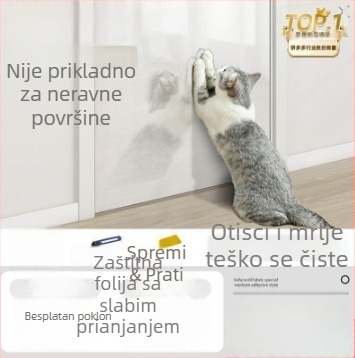 Prozirna zaštitna traka za rub kauča protiv ogrebotina od mačaka, PVC materijal