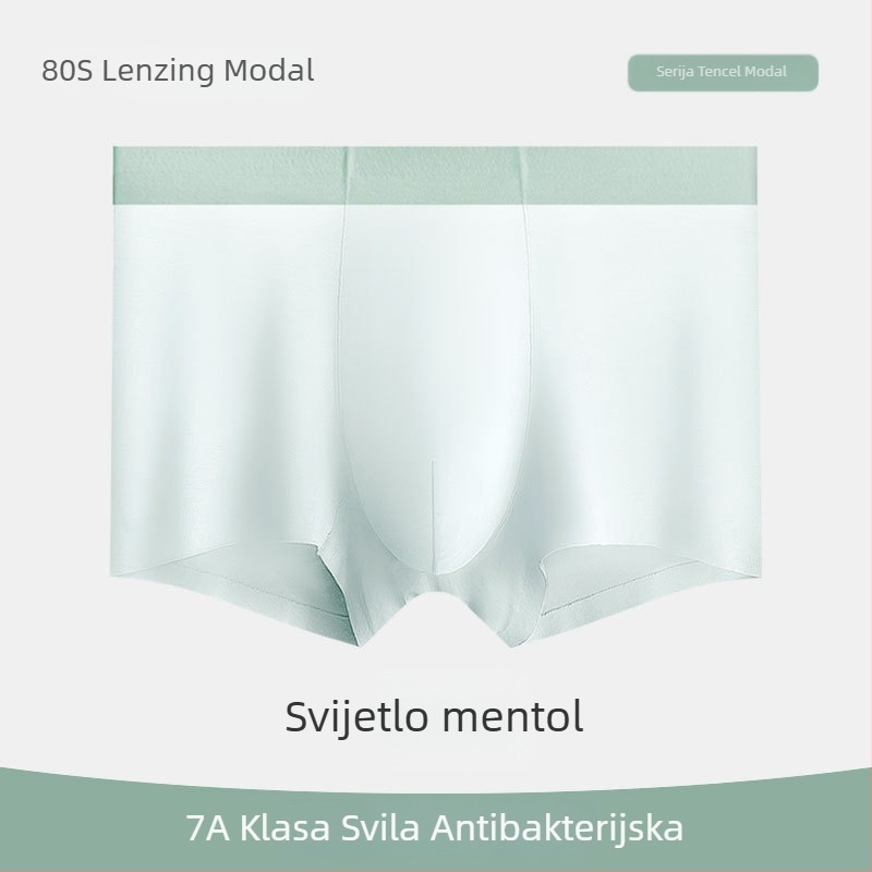 Antibakterijsko muško donje rublje, Tencel Modal, 80 vlakna, prozračan, s Lycrom, bokserice srednje visine, bez šavova
