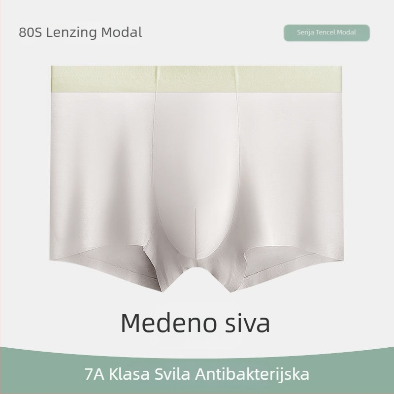 Antibakterijsko muško donje rublje, Tencel Modal, 80 vlakna, prozračan, s Lycrom, bokserice srednje visine, bez šavova
