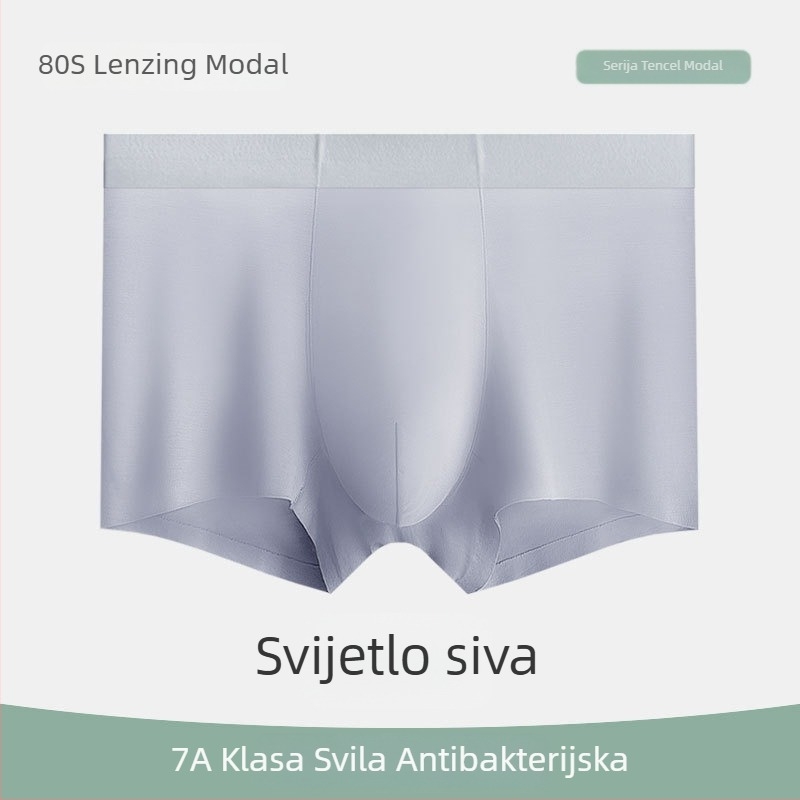 Antibakterijsko muško donje rublje, Tencel Modal, 80 vlakna, prozračan, s Lycrom, bokserice srednje visine, bez šavova