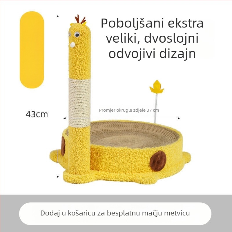 Kompaktna mačja penjačka stanica s integriranim gnijezdom i sisal štapom za grebanje