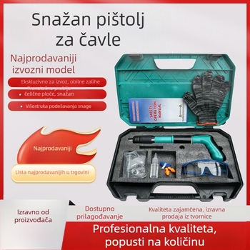 Novi model tihe pištolje za čavlje za montažu stropa, nosač kabelskog kanala, pneumatska pištolj za vješanje, električarski pištolj za čavlje