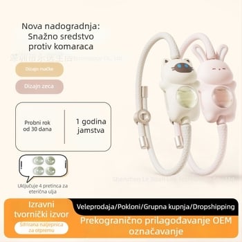 Narukvica protiv komaraca za odrasle i djecu, prijenosna za vanjsku upotrebu