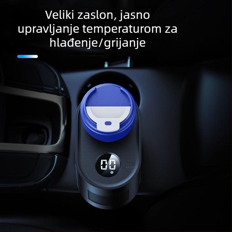 Inteligentna brza šalica za vruća i hladna pića s malim digitalnim zaslonom, pogodna za automobil i kućnu upotrebu