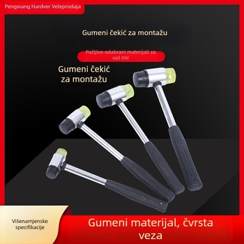 Odvojivi dječji gumeni čekić više veličina, dvoglav s okruglom glavom, za otiskivanje i ukrašavanje