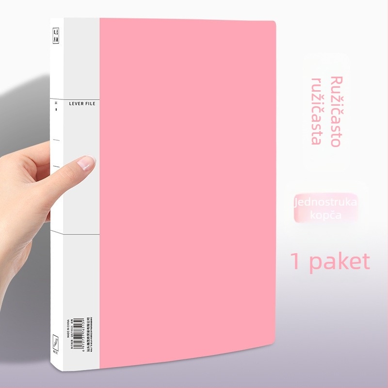Plastični pretinac za dokumente A4 s dugim klipom i dvostrukim klipom, za studente, organizacija dokumenata, formati A4/A3.