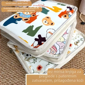 Knjiga za pohranu informacija o trudnoći i prenatalnoj njezi, zapisi ultrazvuka, sklopiva i prijenosna, format A4/A5, 100 stranica