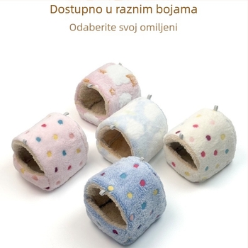 Zatvoreni hamster dom od pamuka, ovalni oblik, topla zimska kućica